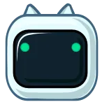 😛 로봇, 고양이 귀, 만화, 귀여운, 안드로이드 telegram sticker