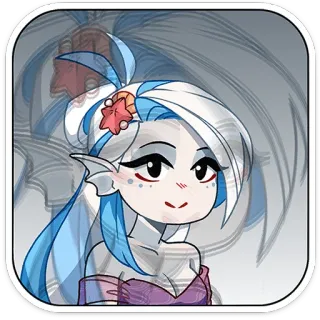 😒 mermaid, anime, cartoon, sea creature, cute, digital art whatsapp sticker