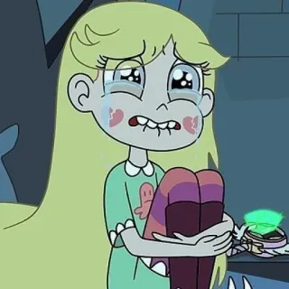 💫 Star Butterfly Star vs. the Forces of Evil Dibujos animados, Triste, Llorando, Animación, Magia whatsapp sticker