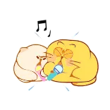 🎤 cat, singing, microphone, cute, music, happy telegram sticker