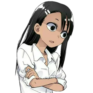 😤 Nagatoro Don't Toy with Me, Miss Nagatoro anime, manga, nagatoro, don't toy with me miss nagatoro, character, schoolgirl telegram sticker