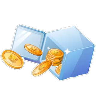 🥰 coins, money, wealth, treasure, finance, currency, stack, assets telegram sticker