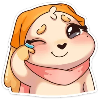 😢 Desenho animado, Fofo, Kawaii, Animal, Chorando, Triste whatsapp sticker
