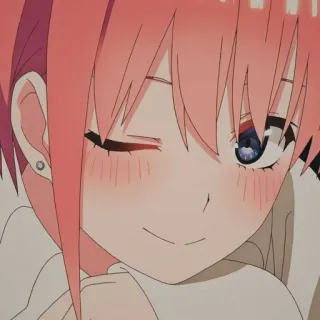 🌿 Anime, Fofo, Piscadela, Garota, Sorriso whatsapp sticker