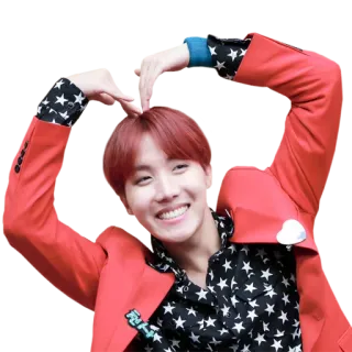 😍 J-Hope J-Hope, BTS, K-Pop, cuore, cantante, artista, fan whatsapp sticker