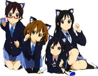 😍 Anime, Uniforme scolaire, Oreilles de chat, Mignon, Kawaii whatsapp sticker
