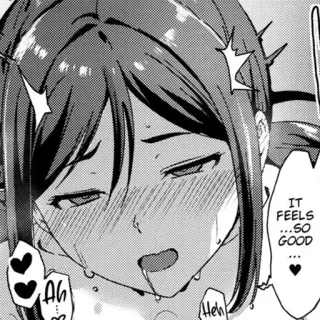 😍 IT FEELS ... SO GOOD anime, ecchi, cartoon, manga telegram sticker