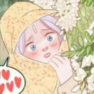 🥰 อนิเมะ, มังงะ, น่ารัก, หัวใจ, ดอกไม้ telegram sticker