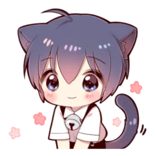 🍓 gato, kawaii, anime, gatinho, chibi, fofo telegram sticker
