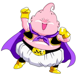 🐷 Majin Buu Dragon Ball Z Anime, Dessin animé, Majin Buu, Dragon Ball Z, Personnage, Drôle, Rose telegram sticker