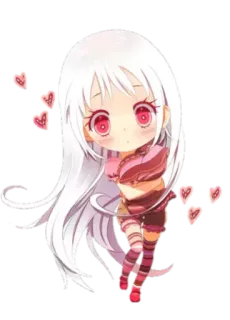 💤 Chibi, Fille anime, Mignon, Kawaii, Dessin animé, Illustration telegram sticker