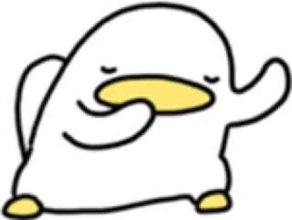 🤪 kaczka, taniec, uroczy, dab, zwierzę, kreskówka telegram sticker