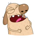 😁 Dog (CatDog) CatDog nickelodeon, cartoon, dog, yelling telegram sticker