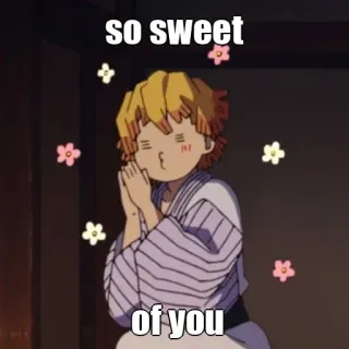 🙂 Zenitsu Demon Slayer so sweet
of you Anime, Lucu, Demon Slayer, Zenitsu Agatsuma, Bunga, Manis telegram sticker