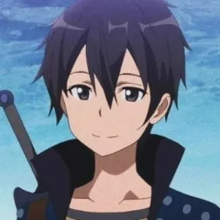 🖤 Kirito Sword Art Online Аниме, Меч, Персонаж, Кирито, Sword Art Online telegram sticker