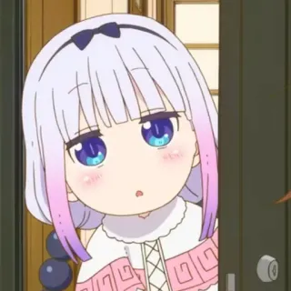 🦋 Kanna Kamui Miss Kobayashi's Dragon Maid Аниме, Каваий, Дракон, Канна, Чиби telegram sticker