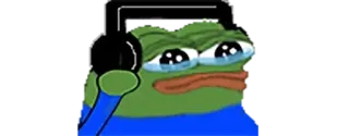 🎧 Pepe the Frog Pepe, frog, sad, crying, meme, internet meme telegram sticker
