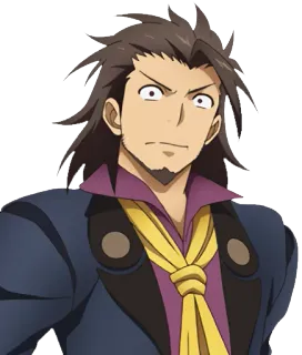 😟 Anime, Uomo, Ritratto, Personaggio, Cartone animato, Serio, Espressione facciale whatsapp sticker