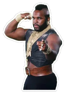 💪 Mr. T The A-Team Mr. T, A-Team, 80er, TV-Serie, Ikone telegram sticker