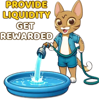 🚿 PROVIDE
LIQUIDITY
GET
REWARDED gato, liquidez, recompensa, agua, manguera, piscina telegram sticker
