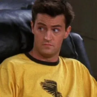 🥥 Chandler Bing Friends Série TV, Sitcom, Années 90, Chandler, Friends, Matthew Perry telegram sticker
