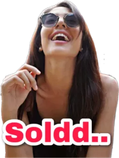 😃 Soldd.. 女人, 太阳镜, 笑, 表情, 微笑 telegram sticker