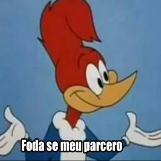 😎 Woody Woodpecker Foda se meu parcero woody woodpecker, cartoon, bird, animation telegram sticker