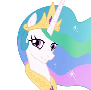 😊 Princess Celestia My Little Pony пони, мультфильм, принцесса, магия, дружба, Селестия telegram sticker