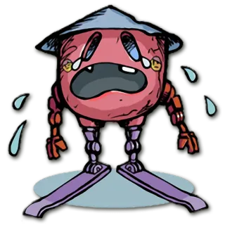 😭 грустный, плачущий, робот, инопланетянин, слезы, печаль telegram sticker