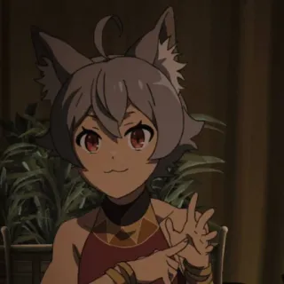 😼 Anime, Katmeisje, Kemonomimi, Schattig, Antropomorf telegram sticker