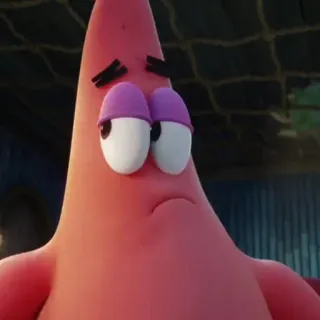 🐙 Patrick Star cartoon character, Spongebob Squarepants, sad, Patrick, animated telegram sticker