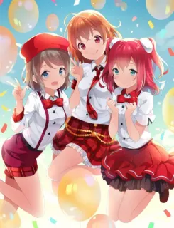 ❤️ Anime, Chicas, Linda, Amistad, Globos telegram sticker