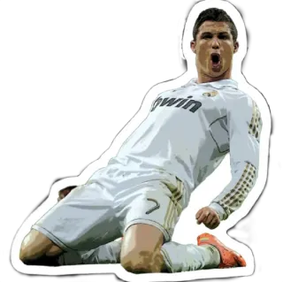 🔥 Cristiano Ronaldo fútbol, futbolista, atleta, celebración, jugador whatsapp sticker