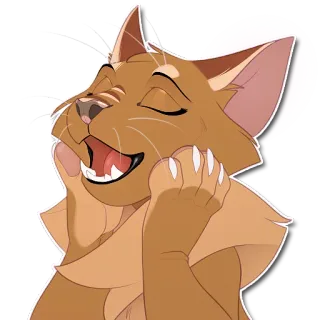 😙 gato, sonriendo, feliz, animal, lindo telegram sticker