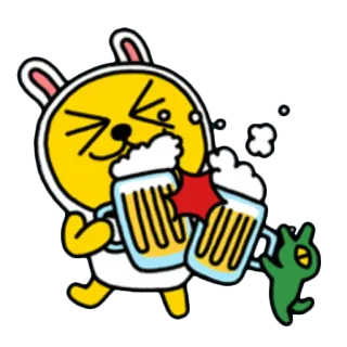 🍺 kartun, bir, minum, lucu, karakter telegram sticker