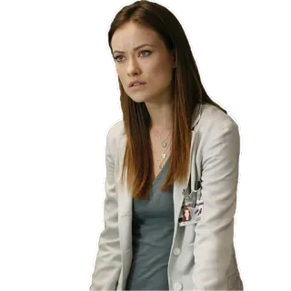 😮 Remy 'Thirteen' Hadley House 의사, 의료, 텔레비전, 집, 올리비아 와일드, Thirteen telegram sticker