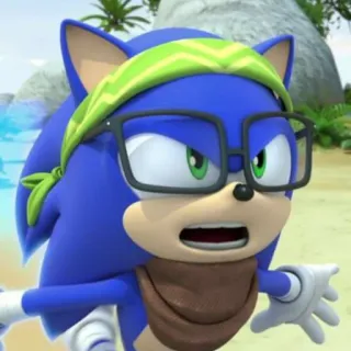 🤬 Sonic the Hedgehog Мультик, Соник, Ёж, Синий, Очки telegram sticker