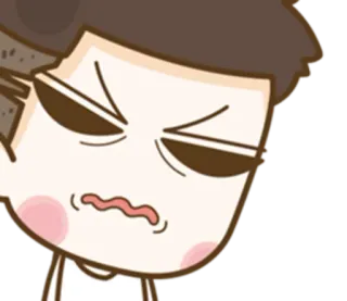 😠 Dessin animé, En colère, Expression, Contrarié, Agacé telegram sticker