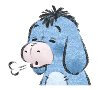 🧁 Eeyore 이요르, 당나귀, 슬픈, 만화, 곰돌이 푸, 디즈니 캐릭터 telegram sticker