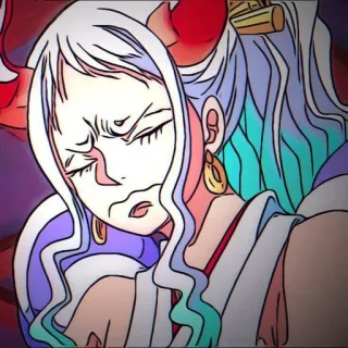 😦 Yamato One Piece anime, one piece, yamato, manga, cartoon, japanese animation telegram sticker