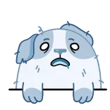 🤤 강아지, 귀여운, 동물, 슬픈, 만화 telegram sticker