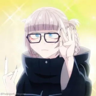 🎆 Anime, Manga, Personaje, Gafas, Chica, Lindo telegram sticker