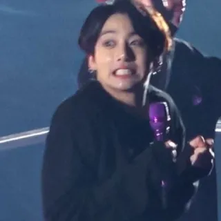 🍼 Jungkook K-pop, Cantor, Celebridade, Música, Roxo telegram sticker