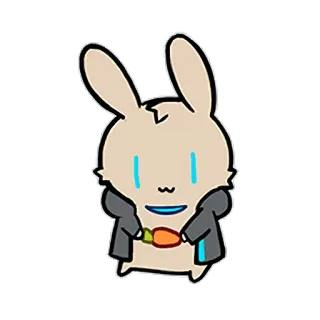 🐰 thỏ, cà rốt, dễ thương, hoạt hình telegram sticker