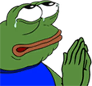 🙏 Pepe the Frog Pepe, frog, emote, pleading, meme telegram sticker