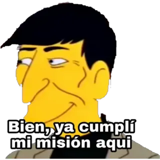 🚀 Bien, ya cumplí mi misión aquí simpsonowie, misja, kreskówka, mem telegram sticker