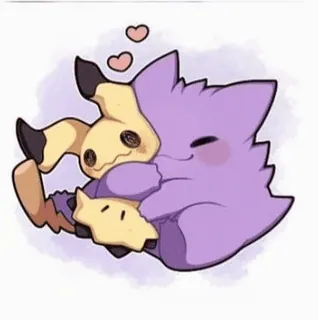 🤗 Gengar and Mimikyu Pokémon whatsapp sticker