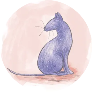 😭 gato, animal, ilustração, desenho, animal de estimação, sentado, relaxado whatsapp sticker