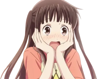 😊 аниме, девушка, удивлённая, милая telegram sticker