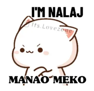 😏 I'M NALAJ
MANAO MEKO chat, mignon, dessin animé, chaton, animal, mème telegram sticker